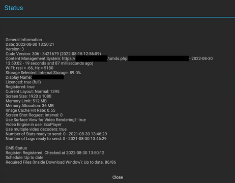 Android CMS Status