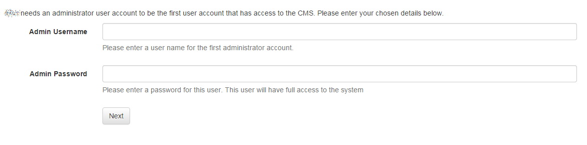 Admin Password